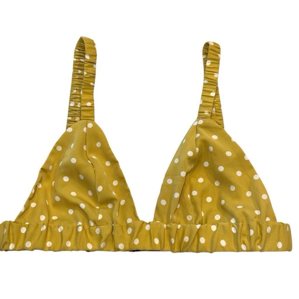 Pretty Little Thing Polka Dot Non-Padded Wireless Pullover Bikini Top Size 12